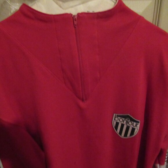 BONJOUR henley pull-over w/stand-up collar & knit-cuffs Sz S - Picture 3 of 4